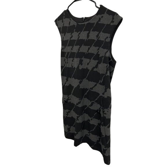 Michael Michael Kors Houndstooth Sleeveless Sheath Dress Size M Black Gray - Picture 3 of 10